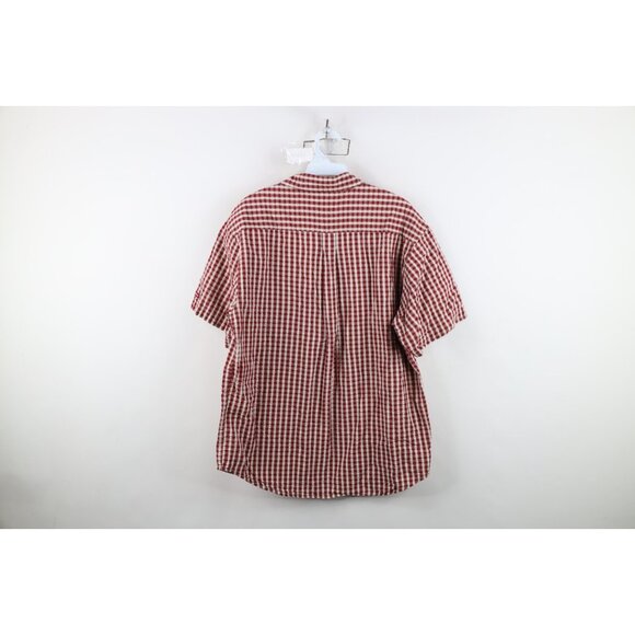 Vintage 90s Disney Mens M Mickey Mouse Seersucker Short Sleeve Button Down Shirt - Picture 10 of 12